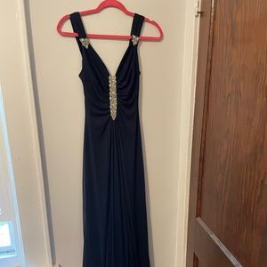 Navy Prom, Formal, Wedding Guest Dress, Ball Gown